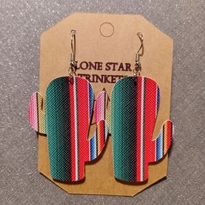 Serape Cactus Earring #1